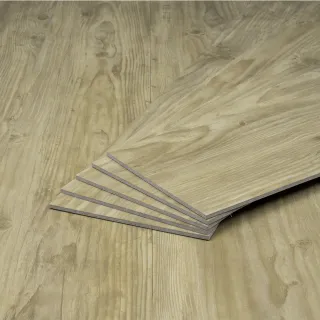 【樂嫚妮】免膠仿木紋地板-加大款 木地板 質感木紋地板貼 LVT塑膠地板 防滑耐磨 自由裁切 60片/4坪 韓國製
