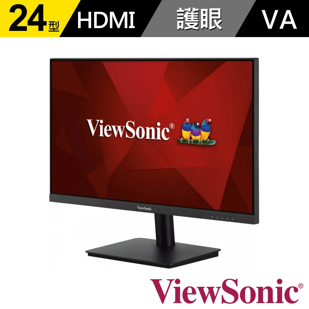 【ViewSonic 優派】VA2406-MH 24 吋 Full HD 2W雙喇叭 電腦螢幕(16:9VA60HzHDMIVGA)