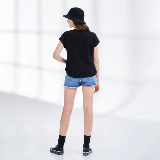 【Lee】花漾Lee Jeans 女短袖T恤-氣質黑 / 季節性版型