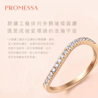 【PROMESSA】17分 18K玫瑰金 星宇系列 鑽石戒指/線戒