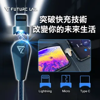 【Future Lab. 未來實驗室】磁石競速充充電線 Lightning磁吸/Micro USB磁吸/TypeC磁吸(FG14230)