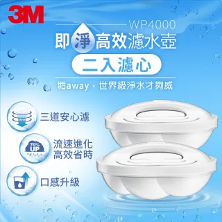 【3M】WP4000 即淨高效濾水壺專用濾心(超值二入組)