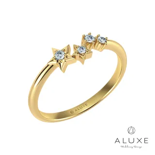 【ALUXE 亞立詩】Shine系列10K 星願0.06克拉鑽石戒指