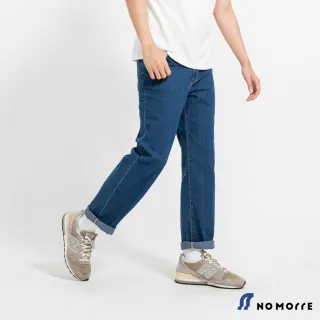 【NoMorre】男裝 MIT 牛仔褲 直筒褲 輕薄 彈力 復古(藍色)