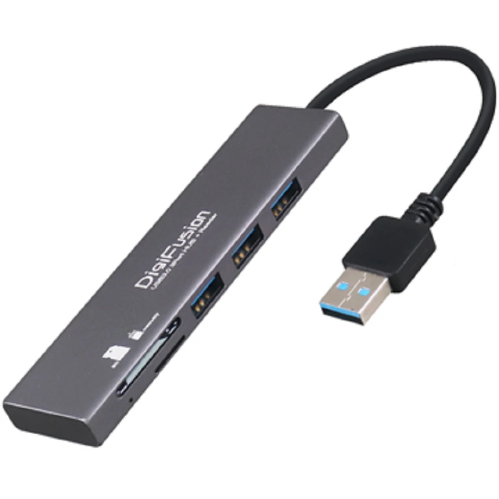 USB3.0 3埠HUB+SD/MicroSD讀卡機(HS088-A)