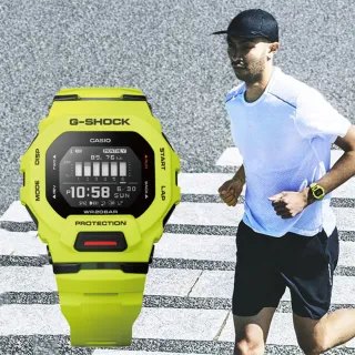 【CASIO 卡西歐】G-SHOCK 纖薄運動系藍芽計時手錶-萊姆綠(GBD-200-9)