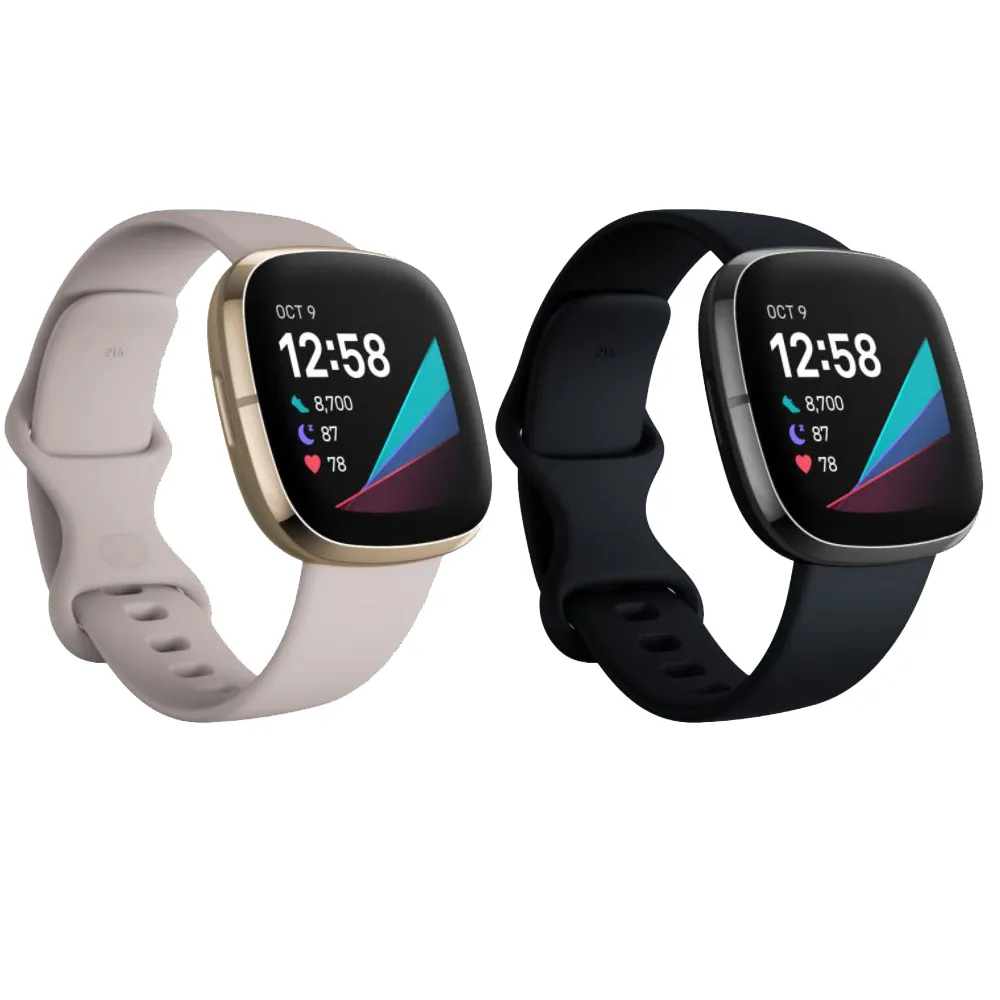 【Fitbit】SENSE 進階健康智慧手錶 運動手錶 贈保護殼+原廠帆布袋(公司貨)