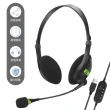 【DR.MANGO 芒果科技】電腦耳機麥克風遊戲遠端教學視訊麥克風耳機-USB線控(舒適耳套 高清音質)