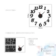 【iINDOORS 英倫家居】立體壁貼時鐘 黑色數字 3種創意變化(台灣製造 超靜音高品質機芯)