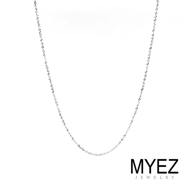 【MYEZ】18K金百搭萬用水波紋造型設計項鍊 女鍊
