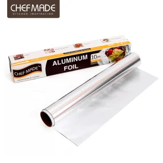 【美國Chefmade】烤肉專用 2件組-木柄豬毛醬料油刷+鋁箔紙-1000x30cm(CM045)