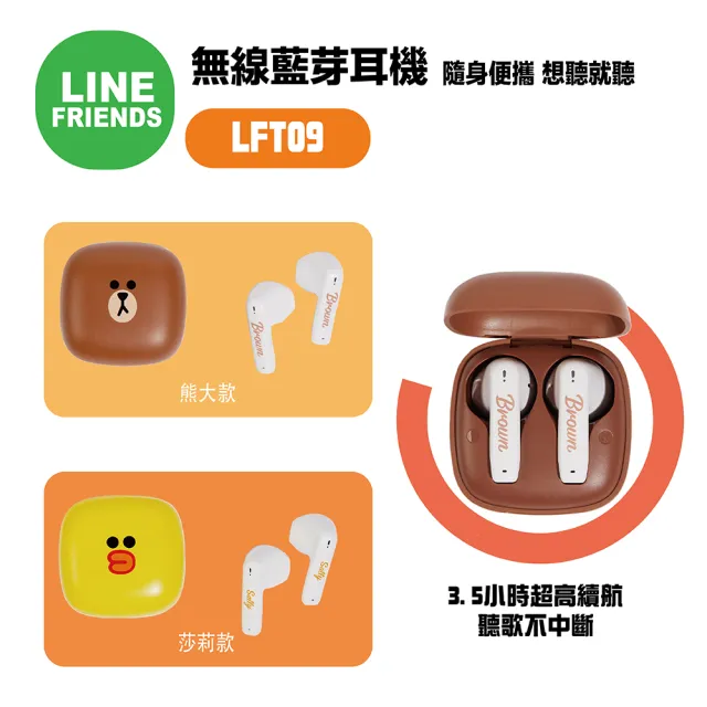 Line Friends Tws 真無線藍芽耳機 Lft09 Momo購物網