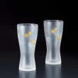 【ADERIA】日本花火金魚對杯 310ml 3款任選 玻璃杯 啤酒杯(啤酒杯 玻璃杯)