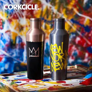 【CORKCICLE 酷仕客】Basquiat設計師聯名系列三層真空易口瓶/保溫瓶470ml(買一送一)