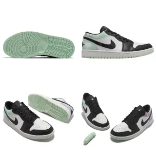 【NIKE 耐吉】休閒鞋 Air Jordan 1 Low SE 男鞋 白 黑 綠 紮染 低筒 喬丹 1代 AJ1(DM1199-100)