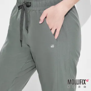 【Mollifix 瑪莉菲絲】銀纖維抗菌系列_修身束口訓練褲(深灰)