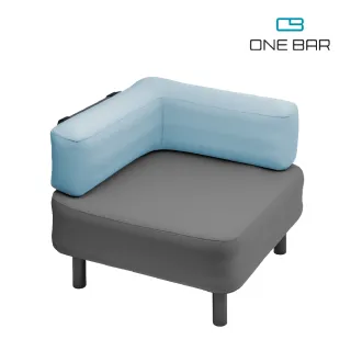 【ONE BAR 玩吧】行動充氣沙發 L type 深灰坐墊系列(戶外休閒椅)