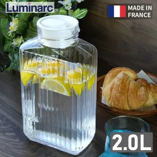 【Luminarc】法國製加厚玻璃冷水壺 2L(大容量)
