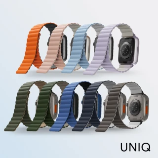 【UNIQ】Apple Watch 42/44/45mm Revix 雙色防水矽膠磁吸錶帶