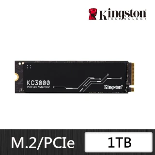 【Kingston 金士頓】KC3000 1TB M.2 PCIE 4.0 SSD 固態硬碟(★SKC3000S/1024G)