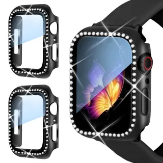 【IN7】Apple Watch Series 6/SE單排鑲鑽手錶防摔電鍍保護殼44mm