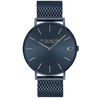 【COACH】簡約大錶盤紳士米蘭帶腕錶-41mm(14602146)