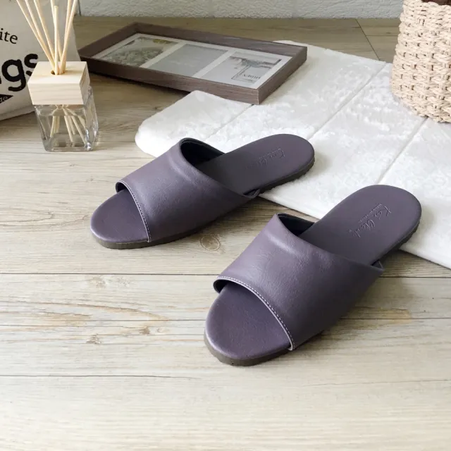 【iSlippers】簡約純色皮質靜音防滑室內拖鞋(6雙任選)