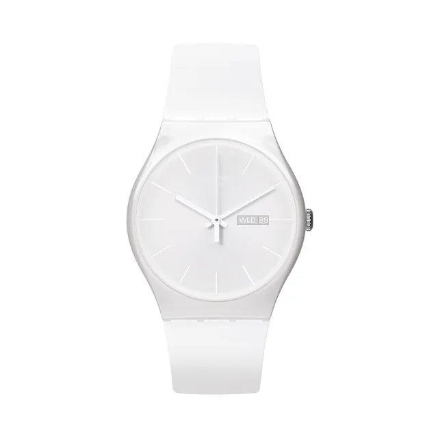 【SWATCH】New Gent 原創系列手錶WHITE REBEL白淨(41mm)