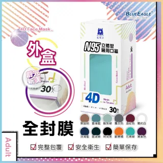 【藍鷹牌】N95 4D立體型醫療成人口罩 30片x1盒