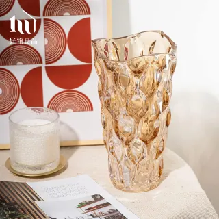 【好物良品】高款_美式輕奢波西米亞水晶玻璃花瓶 花藝花器 插花裝飾品 桌面餐桌擺飾