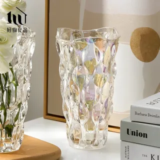 【好物良品】高款_美式輕奢波西米亞水晶玻璃花瓶 花藝花器 插花裝飾品 桌面餐桌擺飾