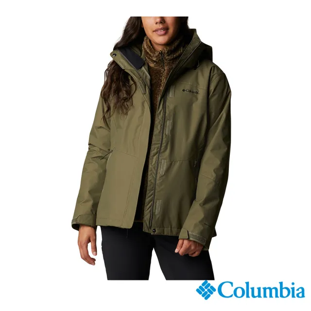 【Columbia 哥倫比亞】女款-Omni-Tech 防水保暖外套-紅色(UWR41170RD / 保暖.防水.長版)
