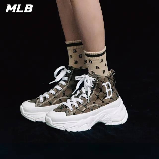 【MLB】MONOGRAM高筒老爹鞋 Chunky High系列 波士頓紅襪隊(3ASHU311N-43BGD)