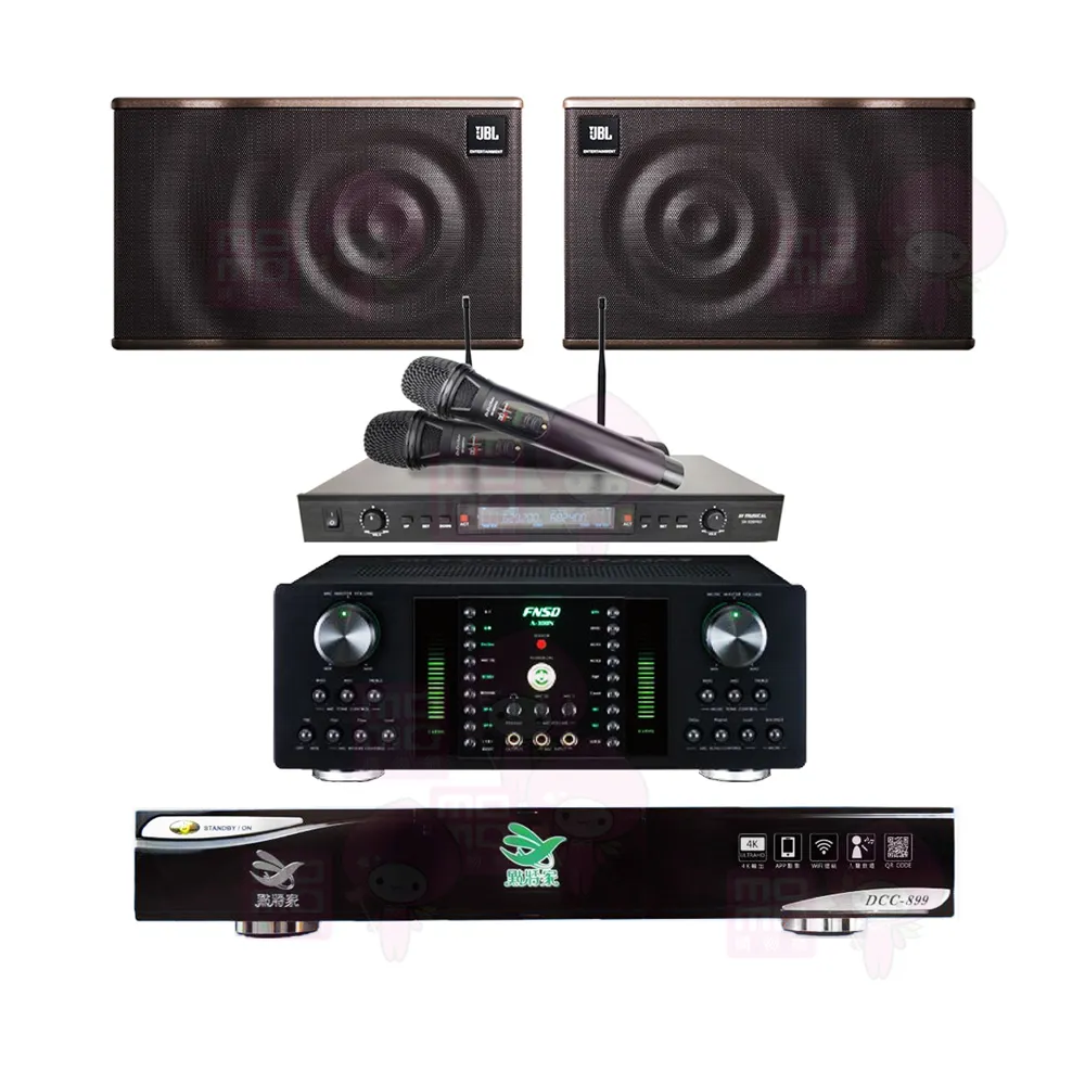 【點將家】點歌機4TB+擴大機+無線麥克風+喇叭(DCC-899+FNSD A-300N+SR-889PRO+JBL MK12)