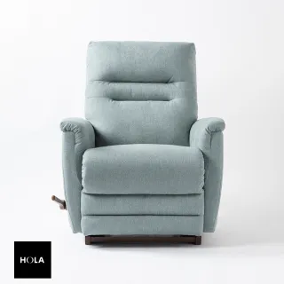 【HOLA】La-Z-Boy 單人布沙發/搖椅式休閒椅10T584-海泡綠