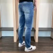 【Last Taiwan Jeans 最後一件台灣牛仔褲】經典硬挺Slim修身直筒褲 ft.重工藝(淺藍)