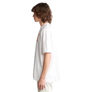 【Timberland】男款白色Nature Needs Heroes有機棉背面圖案短袖T恤(A622D100)