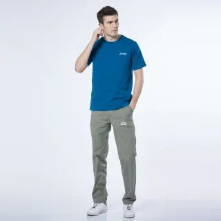 【JEEP】男裝 經典吉普車圖騰短袖T恤(藍色)