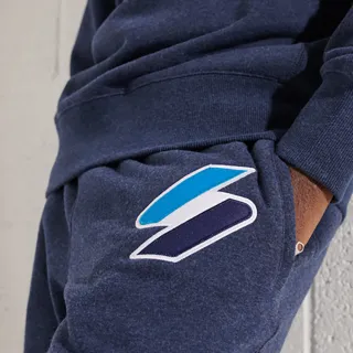 【Superdry】男裝 休閒長褲 CODE LOGO APQ(藍紫)