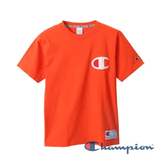 【Champion】AS刺繡Logo短Tee-橘色