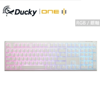 【Ducky】One 3 RGB 白 100% 機械式鍵盤(銀軸 中文 PBT)