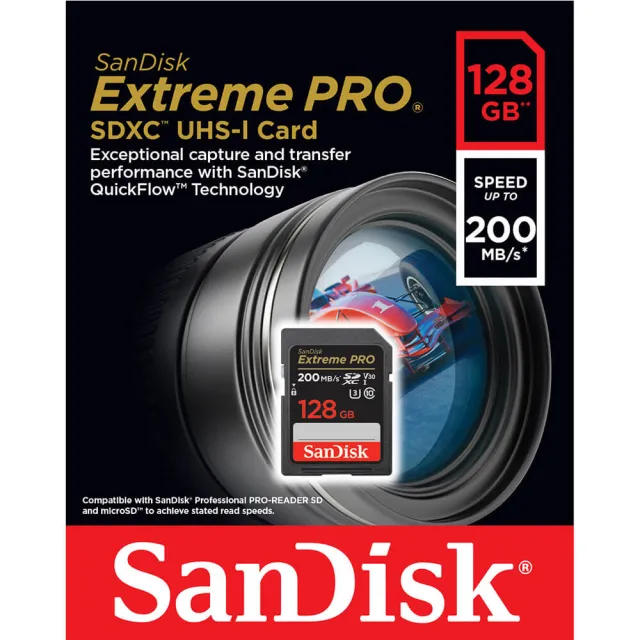 SanDisk 晟碟】128GB 200MB/s Extreme Pro SDXC SD UHS-I V30 U3 記憶卡(平輸) - momo購物網