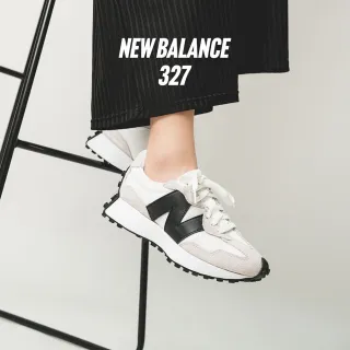 【NEW BALANCE】休閒鞋 327 男鞋 女鞋 米灰 白 黑 經典 大N NB 復古 異材質 拚接(MS327CWB-D)