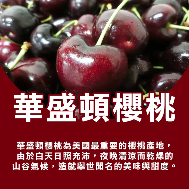 【甜露露-中秋禮盒】9R華盛頓紅櫻桃1.3kg加9R白櫻桃200g(共1.5kg±10%/盒)