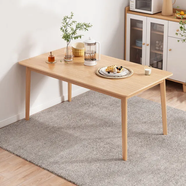 【AOTTO】北歐極簡風實木桌腿餐桌-140公分(餐桌