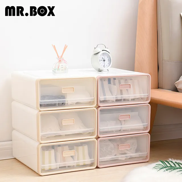 【Mr.box】3入-抽屜式內衣小物收納整理盒收納箱