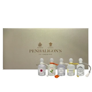 【PENHALIGON’S 潘海利根】清新小香禮盒 5mlx5(伊莉莎白玫瑰+橙花+月亮女神+皇家橡樹+杜松司令_平輸版)