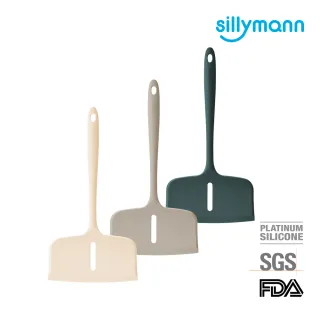 【sillymann】100%鉑金矽膠寬版一體成型煎鏟-三色(鉑金矽膠可沸水消毒、可進洗碗機高溫清潔)