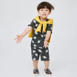 【GAP】男幼童 布萊納系列 純棉印花針織休閒短褲(833352-行星圖案)