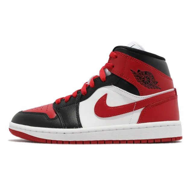 NIKE 耐吉】Wmns Air Jordan 1 Mid 女鞋男鞋黑紅Bred Toe 芝加哥AJ1